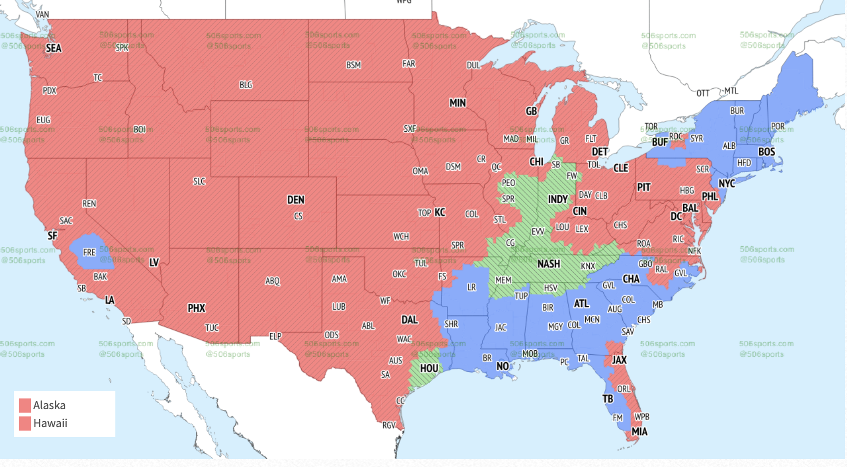 NFL coverage map Week 5 NFL TV map, broadcast info for Sunday's games